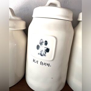 Rae Dunn canister Best Friend paw print